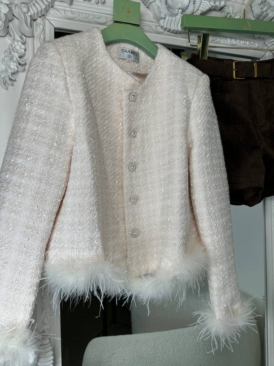 жакет твидовый,жакет,женские кардиганы,искусственная эко шуба укороченная из меха оверсайз wild vibe,кардиган