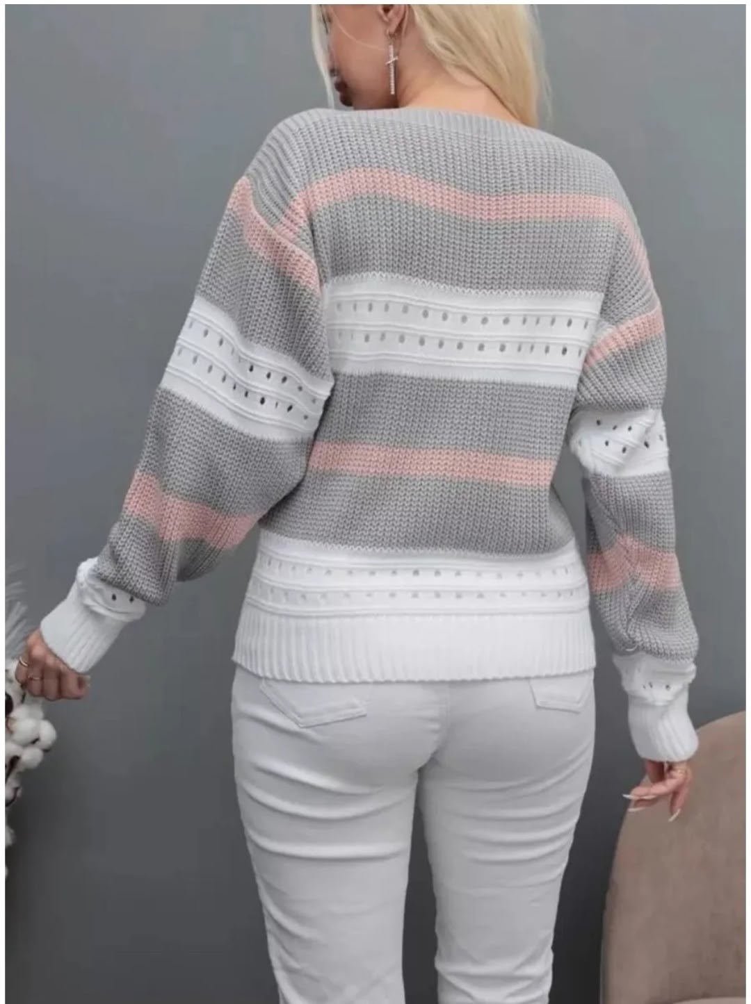 вязаный свитер,вязаная кофта,джемпер вязаный,вязаный джемпер в полоску,свитер женский вязаный