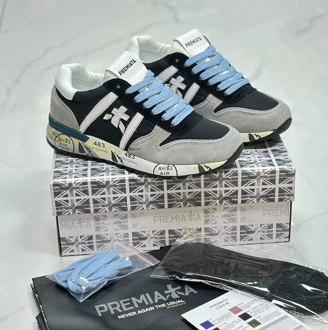 кроссовки premiata,кроссовки premiata мужские,,премиата кроссовки,комбинированные кроссовки premiata