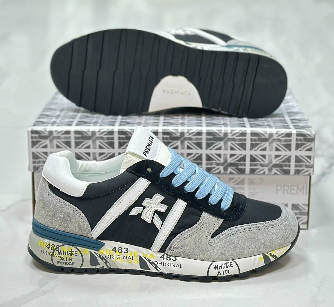 кроссовки premiata,кроссовки premiata мужские,,премиата кроссовки,комбинированные кроссовки premiata