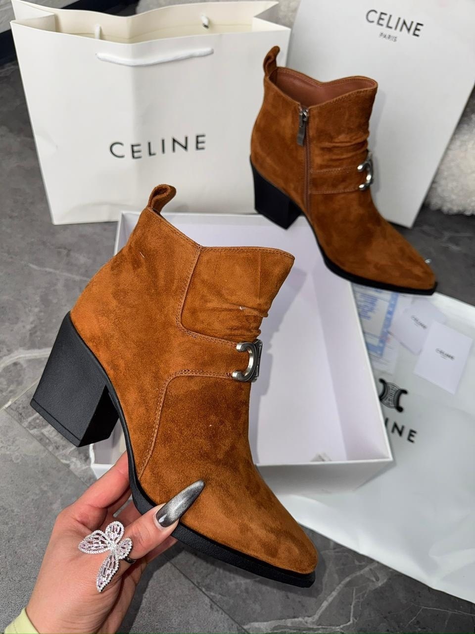 ,сапоги celine,ботинки celine, женская,женские полусапожки