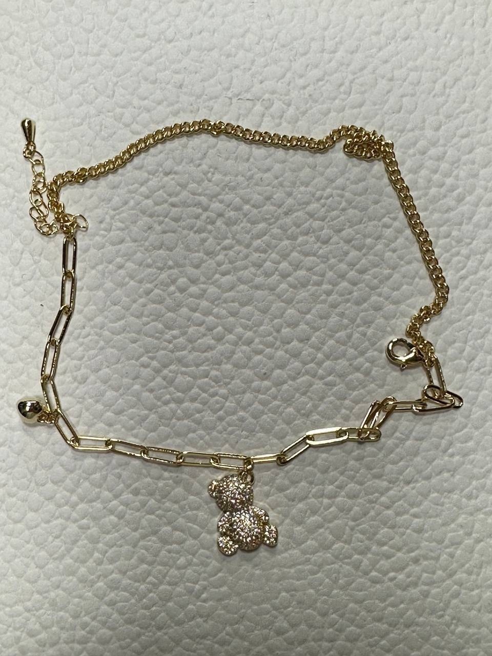 цепочка с подвесками,цепочки,колье с подвесками,ожерелье с подвесками,ожерелье с мишкой