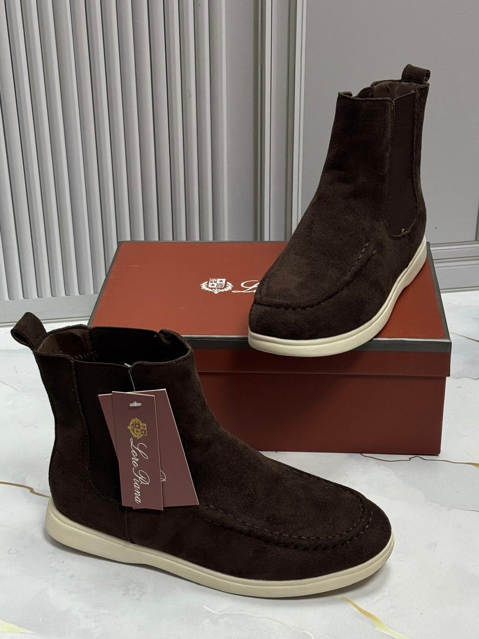 замшевые ботинки,loro piana ботинки,,мужские челси gant(creek 19653940) коричневые,челси замшевые loro piana premium shoes