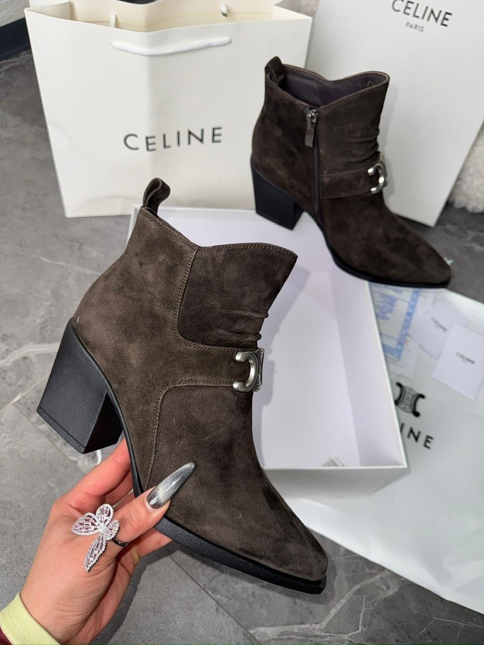 ,сапоги celine,ботинки celine, женская,женские полусапожки