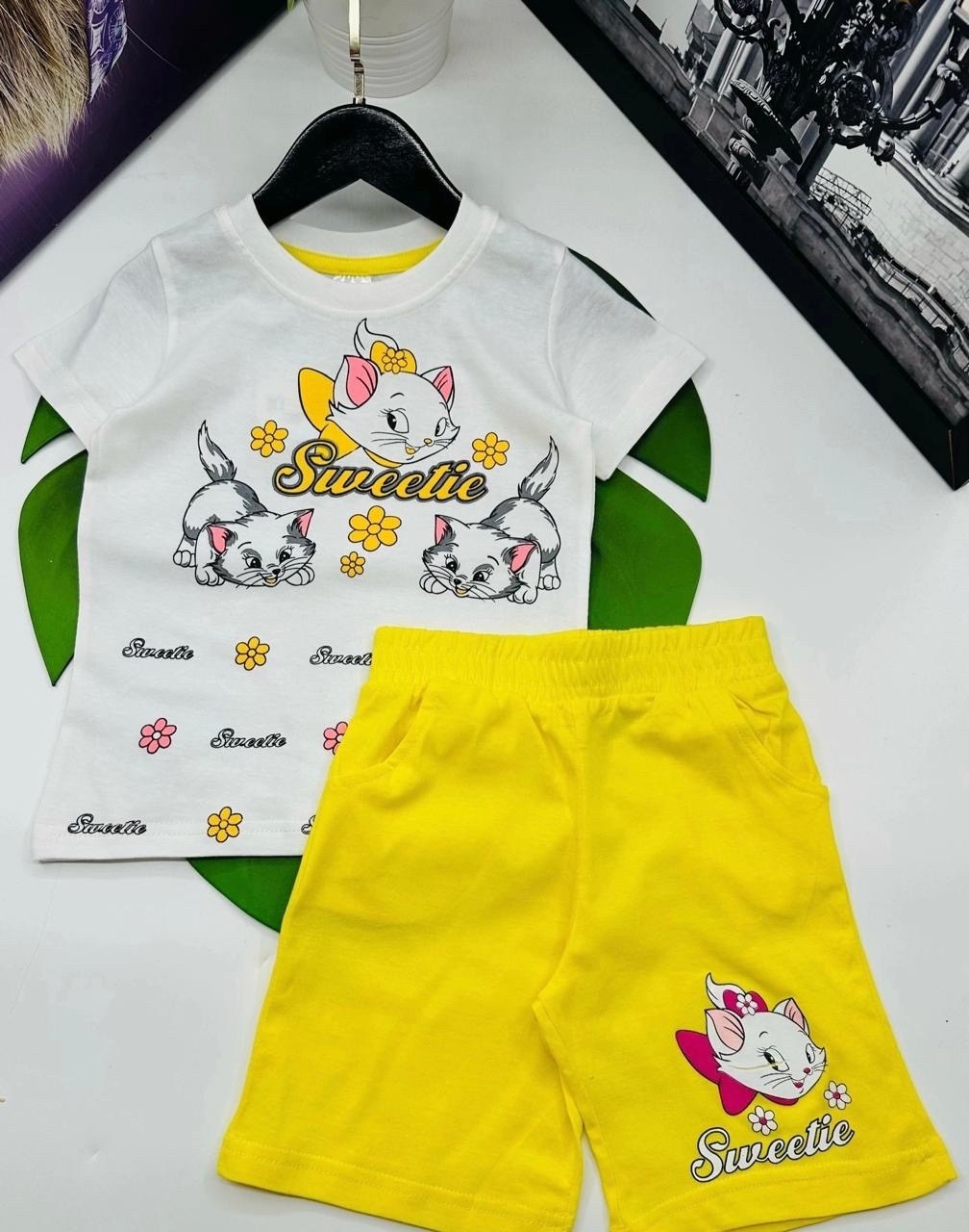 комплект футболка шорты,детский летний костюм,шорты для девочек,комплект одежды девочке,детские шорты