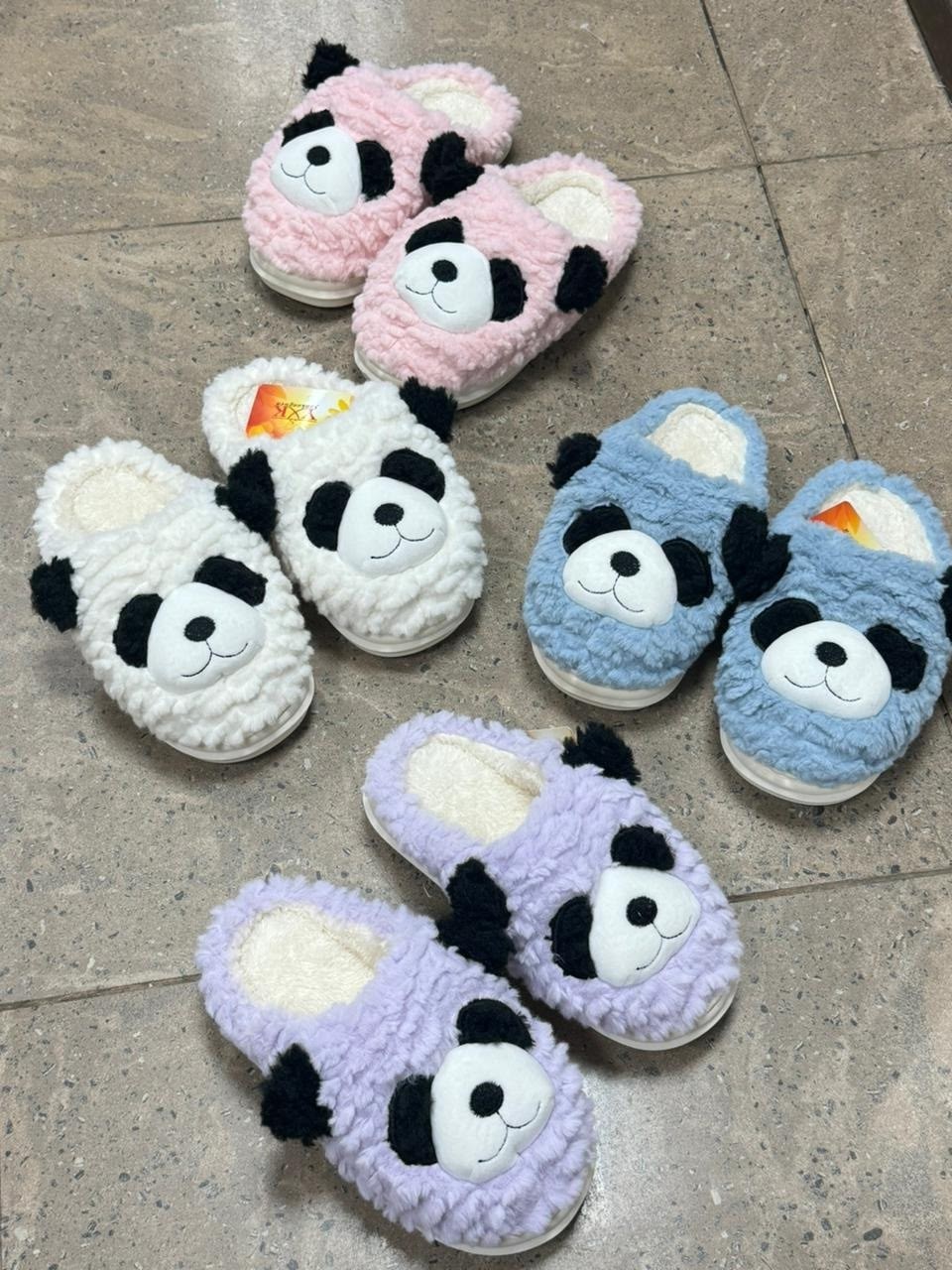 тапочки панда,домашние тапочки,плюшевые тапочки,тапочки мягкие,домашние тапочки пушистые