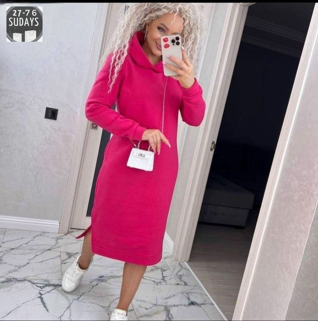 платье с капюшоном,теплое платье с капюшоном,платье-худи,платье спортивное женское с капюшоном,платье на флисе