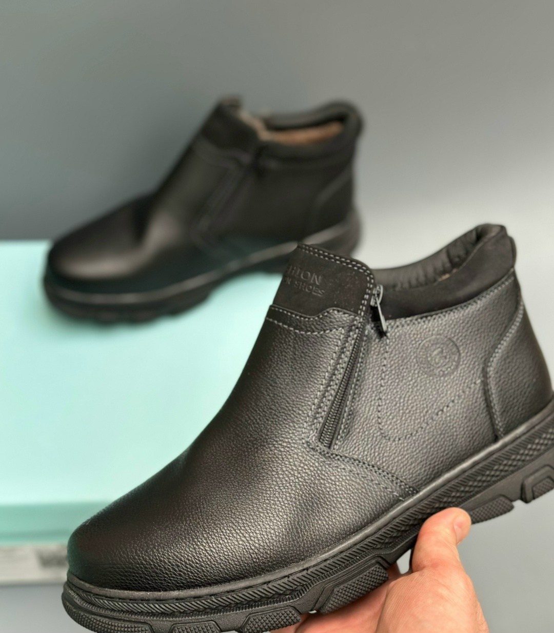 ,зимние ботинки мужские,мужская зимняя  на молнии,мужские ботинки,мужская