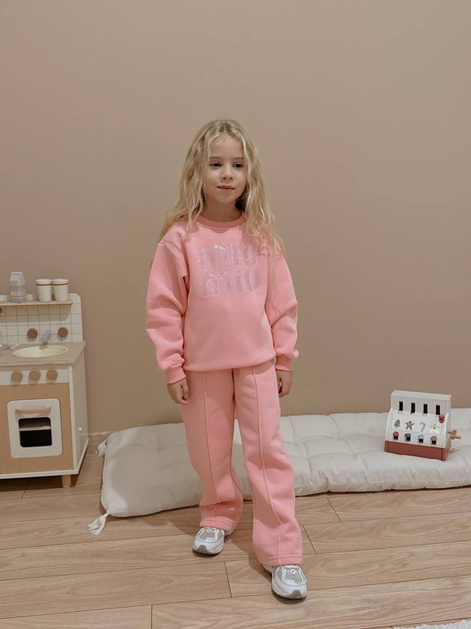 костюм детский (свитшот, брюки) kaftan plushy р.36 (134-140) розовый,костюм детский (свитшот, брюки) kaftan plushy р.30 (98-104) розовый,костюм детский (свитшот, брюки) kaftan plushy розовый,спортивны