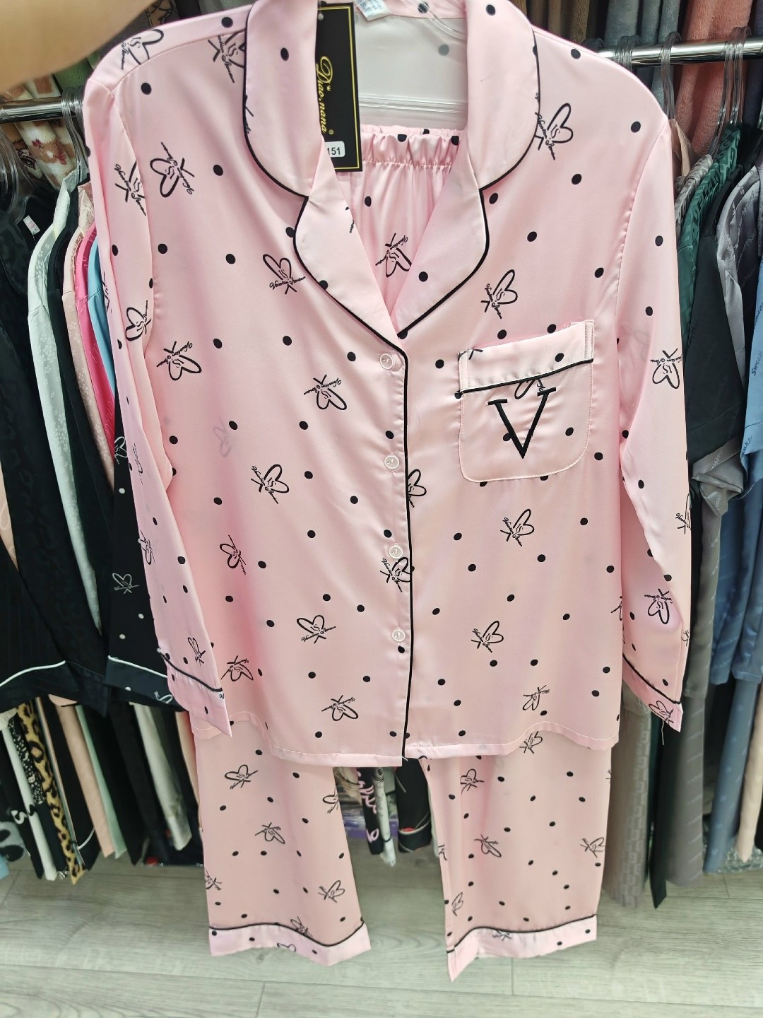 пижама из искусственного шелка,женская пижама с длинным рукавом и принтом,пижама домашняя пижамасс,женский пижамный комплект,пижама женская шелковая