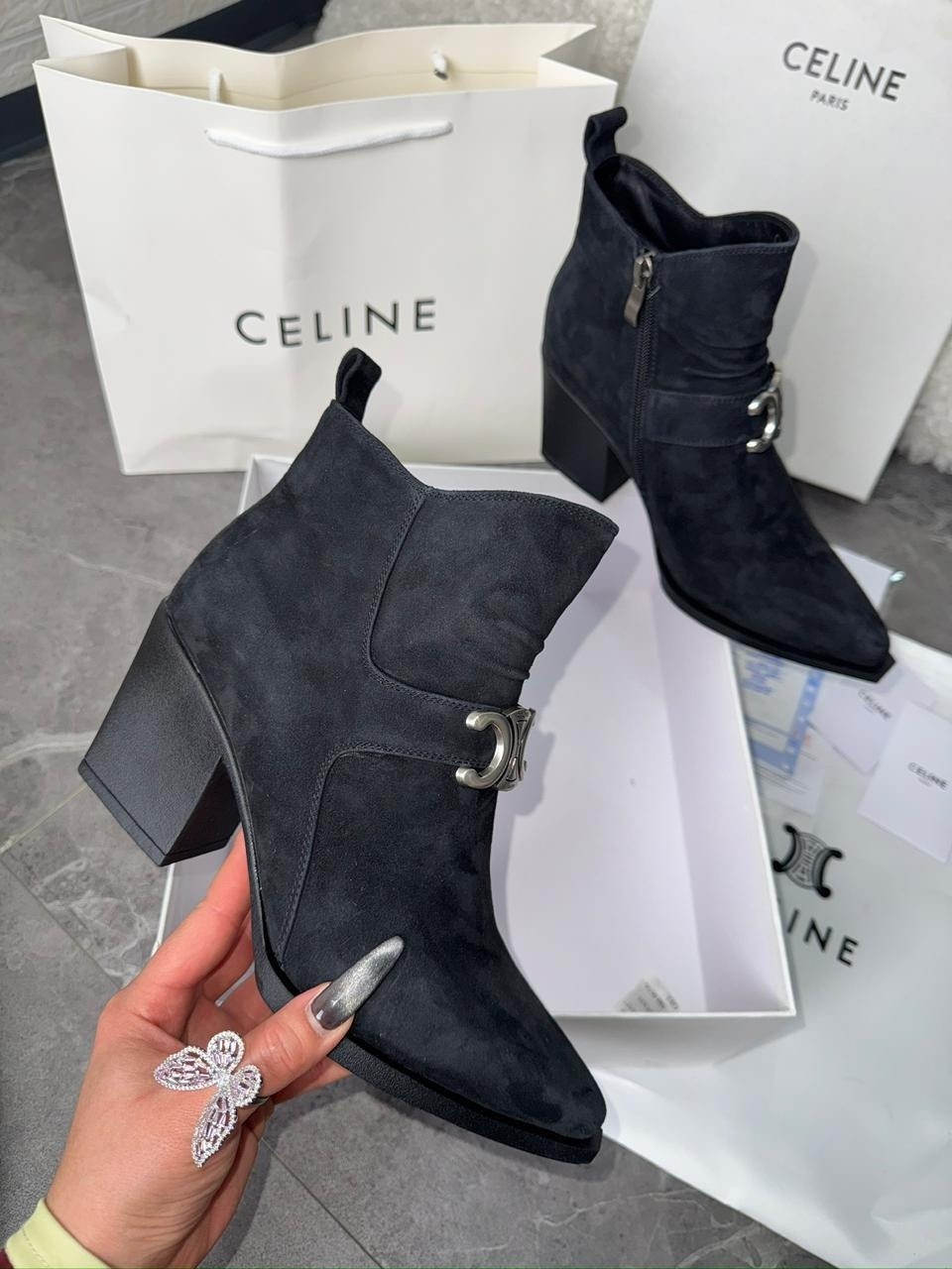 ,сапоги celine,ботинки celine, женская,женские полусапожки