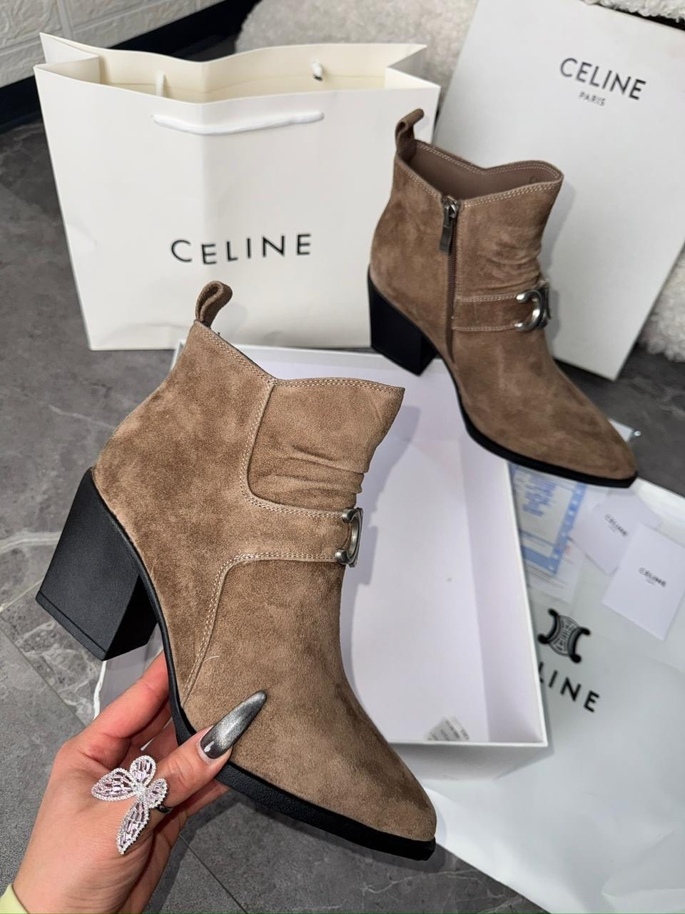 ,сапоги celine,ботинки celine, женская,женские полусапожки