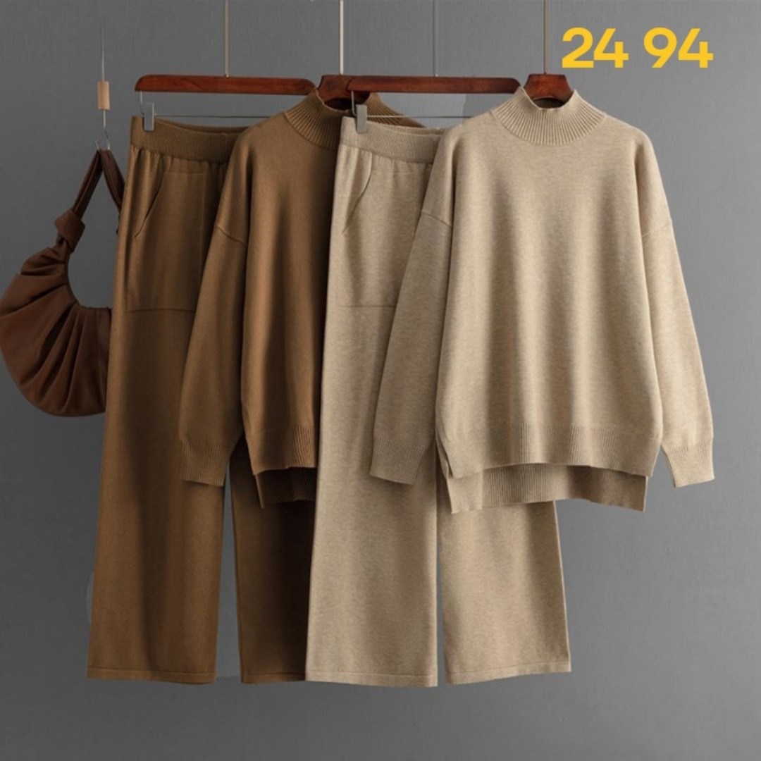 трикотажные костюмы,повседневный вязаный костюм,комплект свитер,трикотажный костюм с брюками теплый вязаный,костюм повседневный