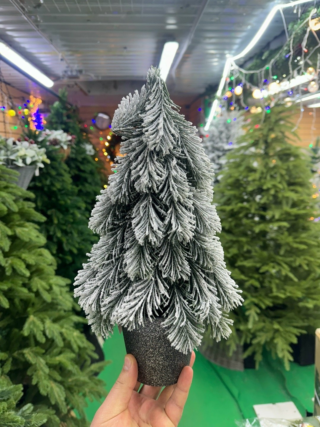 елка искусственная новогодняя заснеженная настольная luminen 30 см,елка в горшке "снежная елочка" 15*15*33 см,искусственная елка,мини елочка настольная елка литая снежная,елка декоративная снежная на