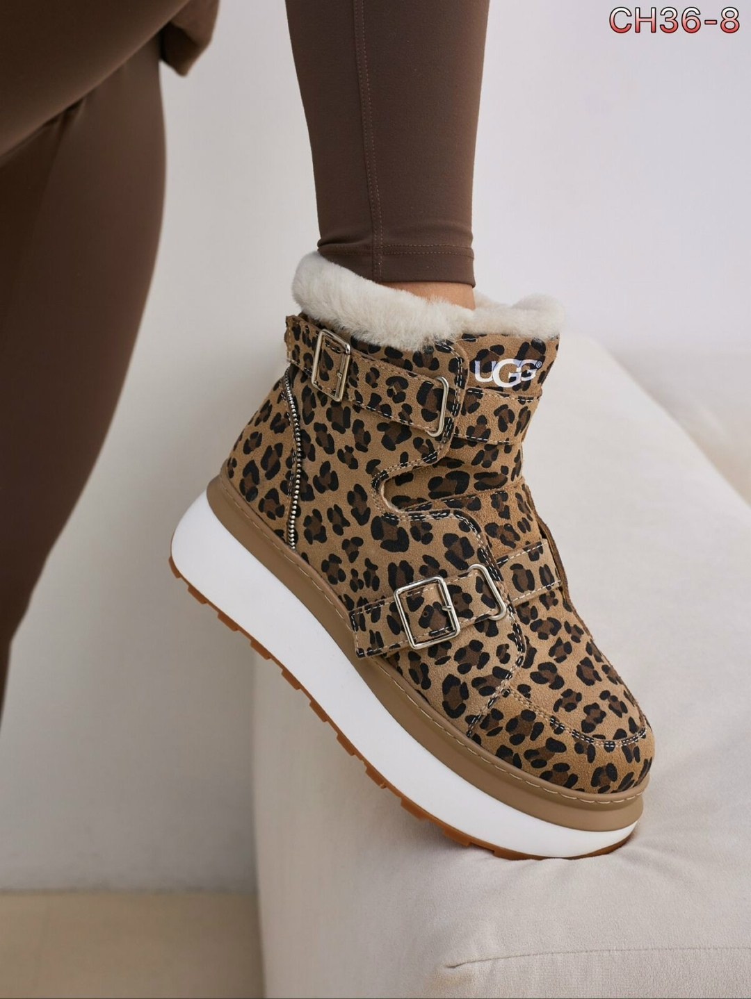 угги женские,,зимние угги на платформе,леопардовые угги,зимние женские угги