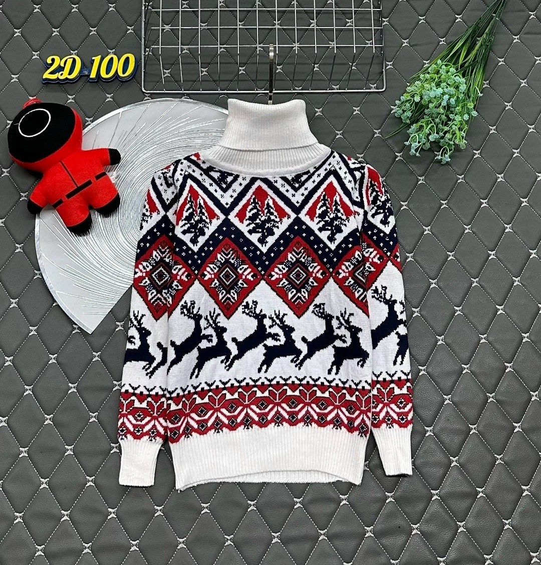 детский свитер с оленями и домиками для мальчиков pulltonic,детский свитер с оленями,свитера с оленями,свитер детский,свитер джемпер