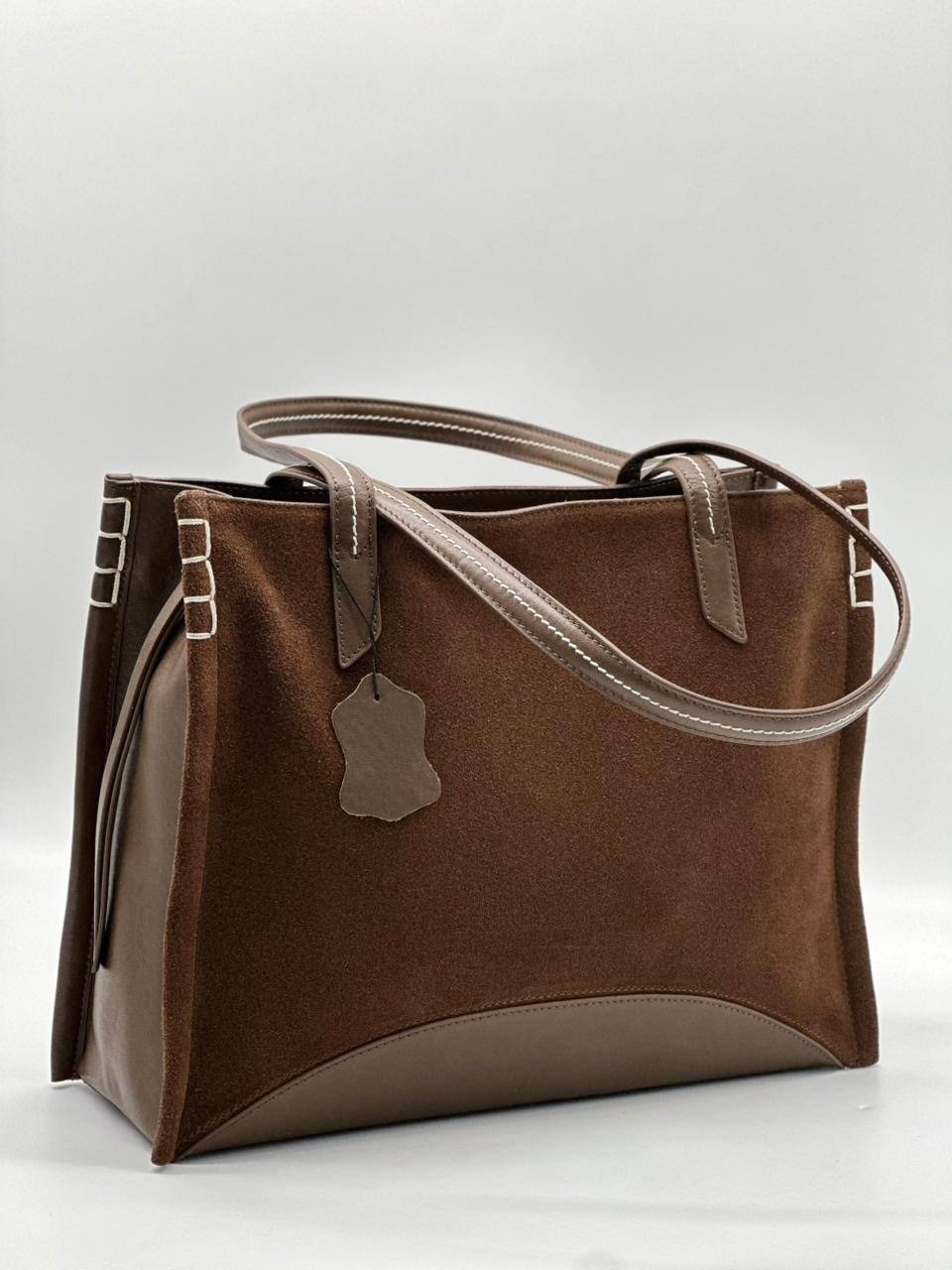 женская замшевая сумка 298-2 brown,сумка,сумка женская,сумка с замшей,женская сумка из натуральной замши