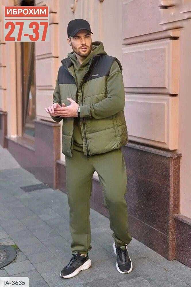 спортивный костюм тройка с жилеткой,мужская спортивная одежда,спортивный костюм с жилеткой теплый на флисе мужской больших размеров серый,мужской теплый спортивный костюм на флисе с жилетом,костюм спо