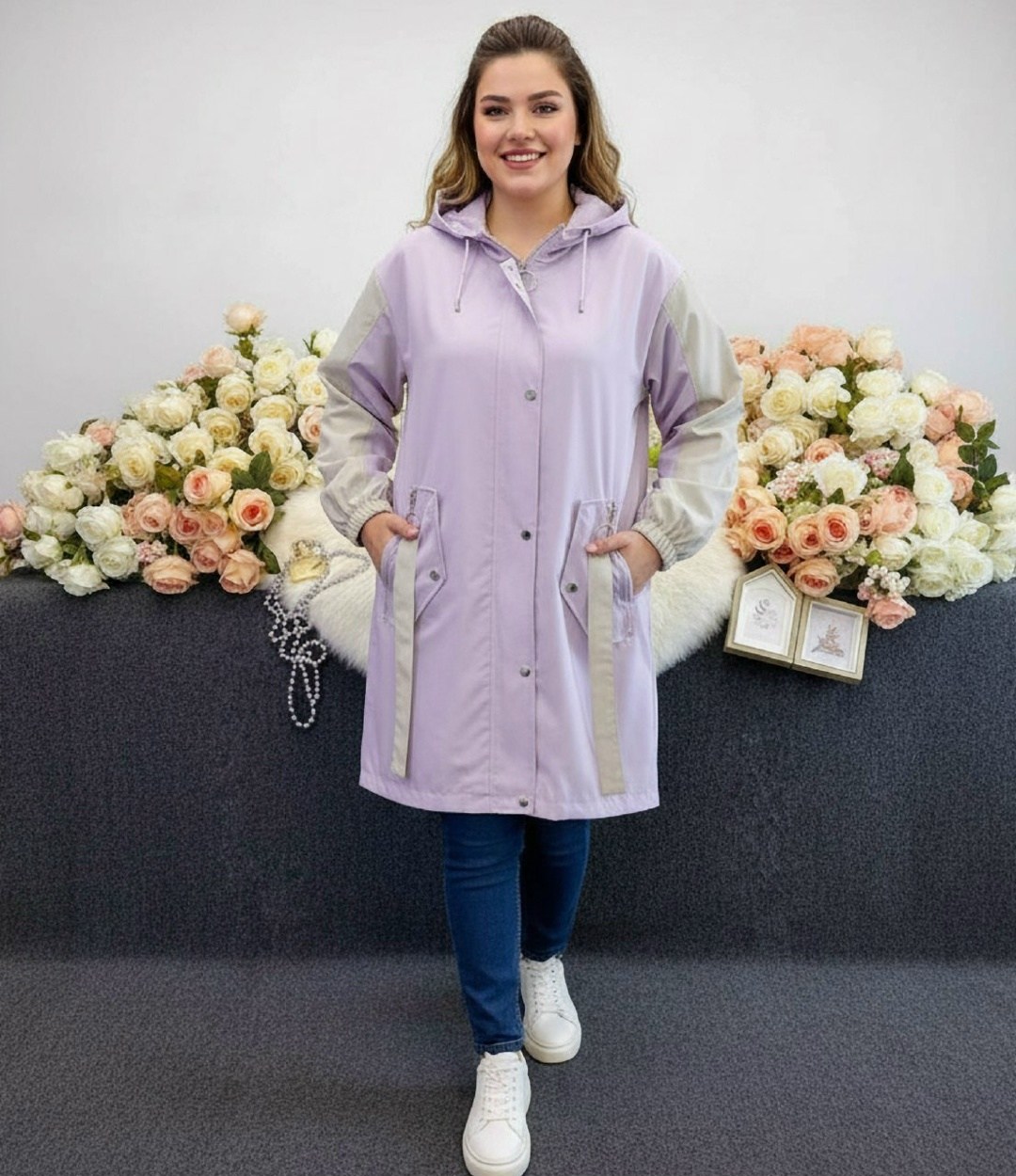 плащ karmelstyle,женский плащ,куртка женская,куртки ,плащ your size городской стиль