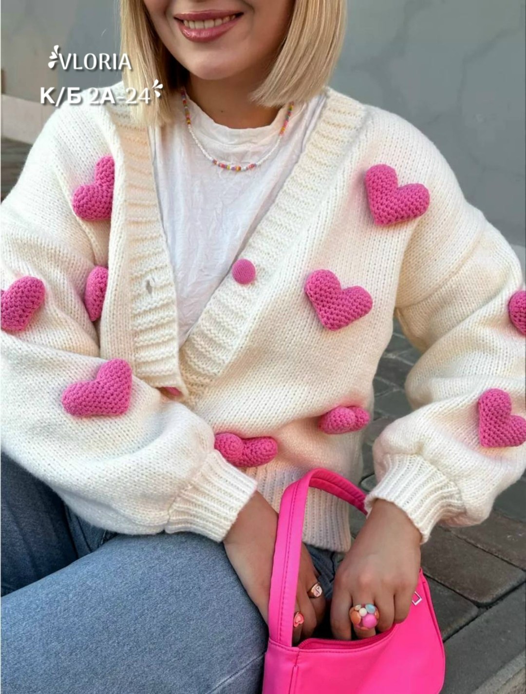 кардиган кофта,кардиган с сердечками,кардиган,женский вязаный кардиган,кардиган вязаное