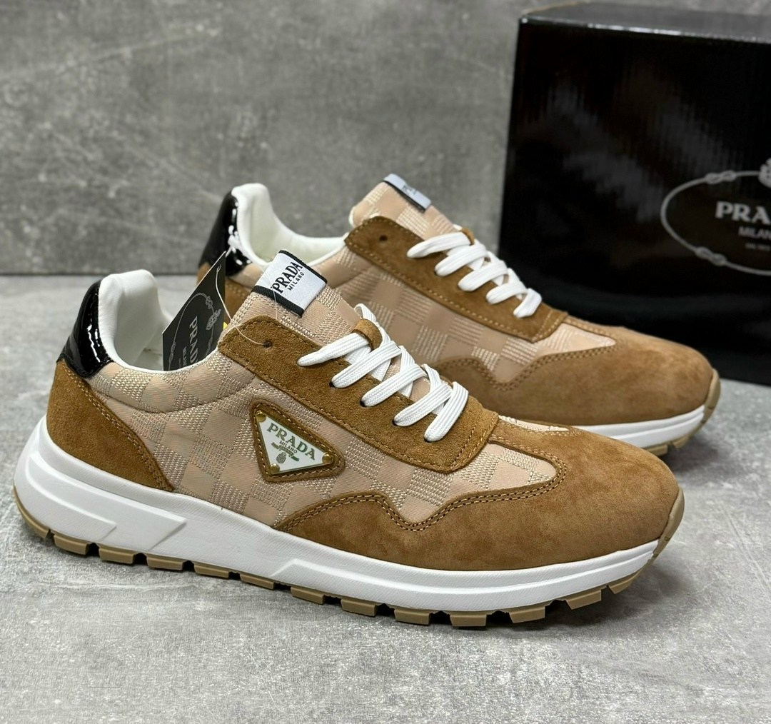 кроссовки prada,,мужские кроссовки prada,комбинированные кроссовки prada,кроссовки замшевые