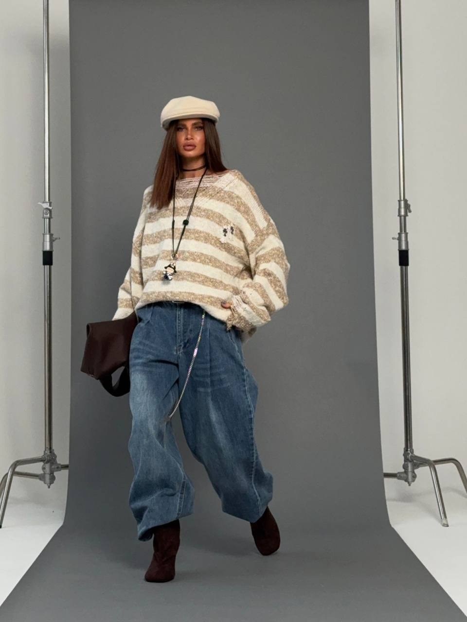 модные свитера,свитер в полоску,свитер,свитер женский,вязаный свитер