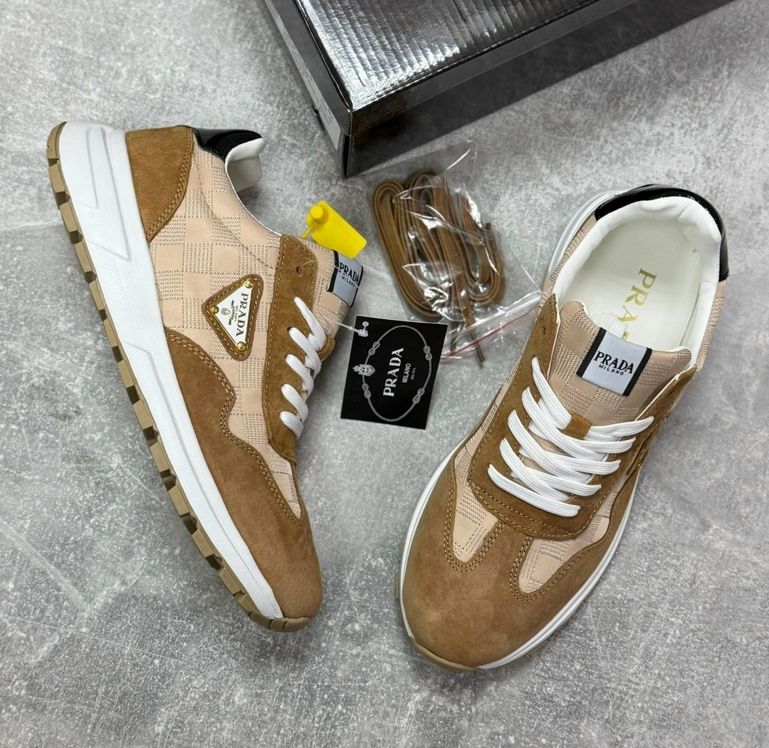кроссовки prada,,мужские кроссовки prada,комбинированные кроссовки prada,кроссовки замшевые