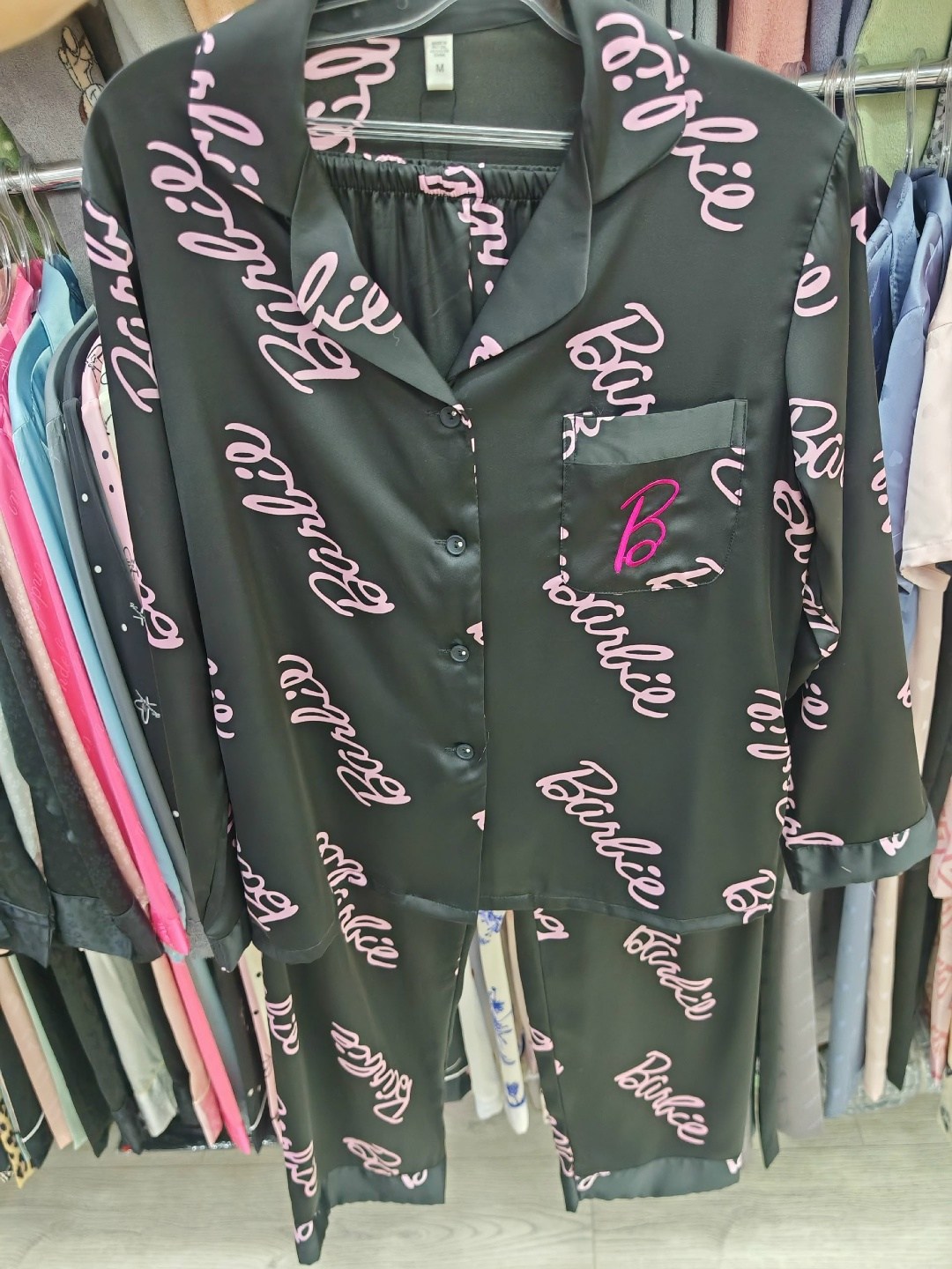 пижама из искусственного шелка,женская пижама с длинным рукавом и принтом,пижама домашняя пижамасс,женский пижамный комплект,пижама женская шелковая