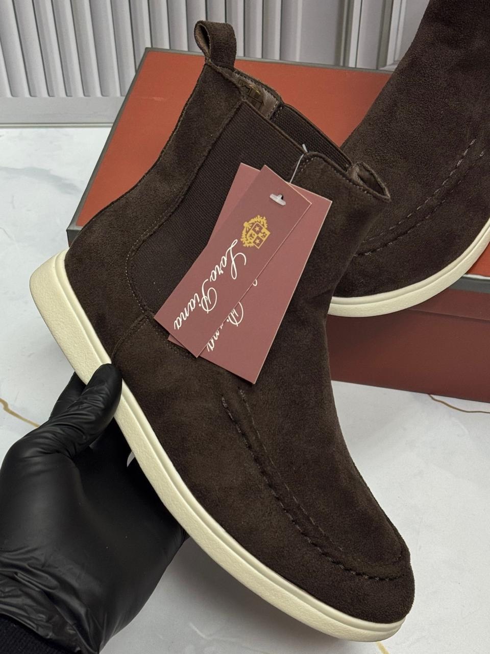 замшевые ботинки,loro piana ботинки,,мужские челси gant(creek 19653940) коричневые,челси замшевые loro piana premium shoes