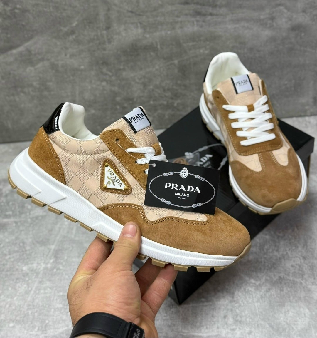 кроссовки prada,,мужские кроссовки prada,комбинированные кроссовки prada,кроссовки замшевые