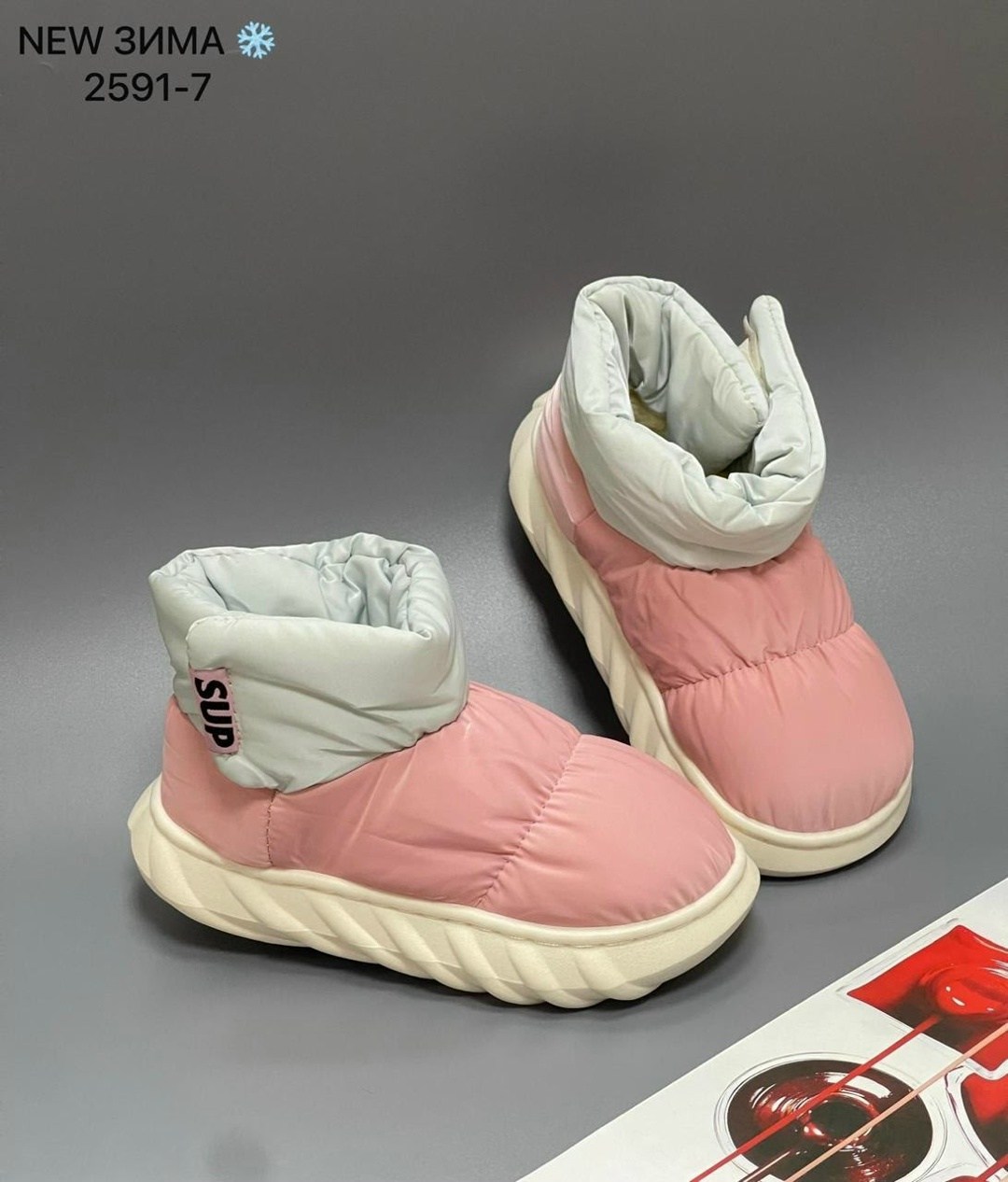 ,дутики женские, детская,зимние дутики,тапочки зимние