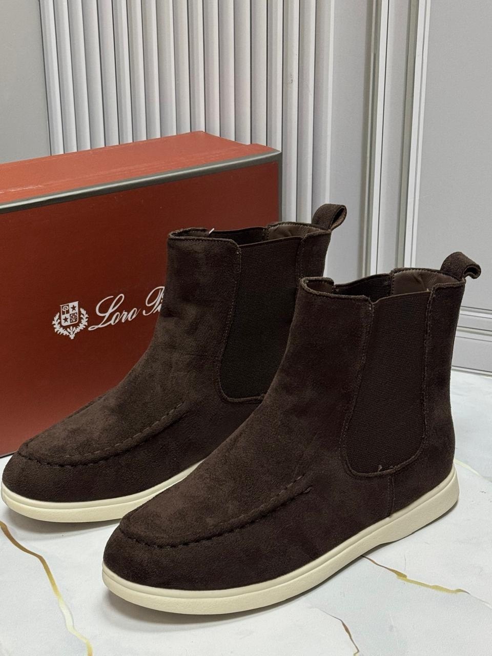 замшевые ботинки,loro piana ботинки,,мужские челси gant(creek 19653940) коричневые,челси замшевые loro piana premium shoes
