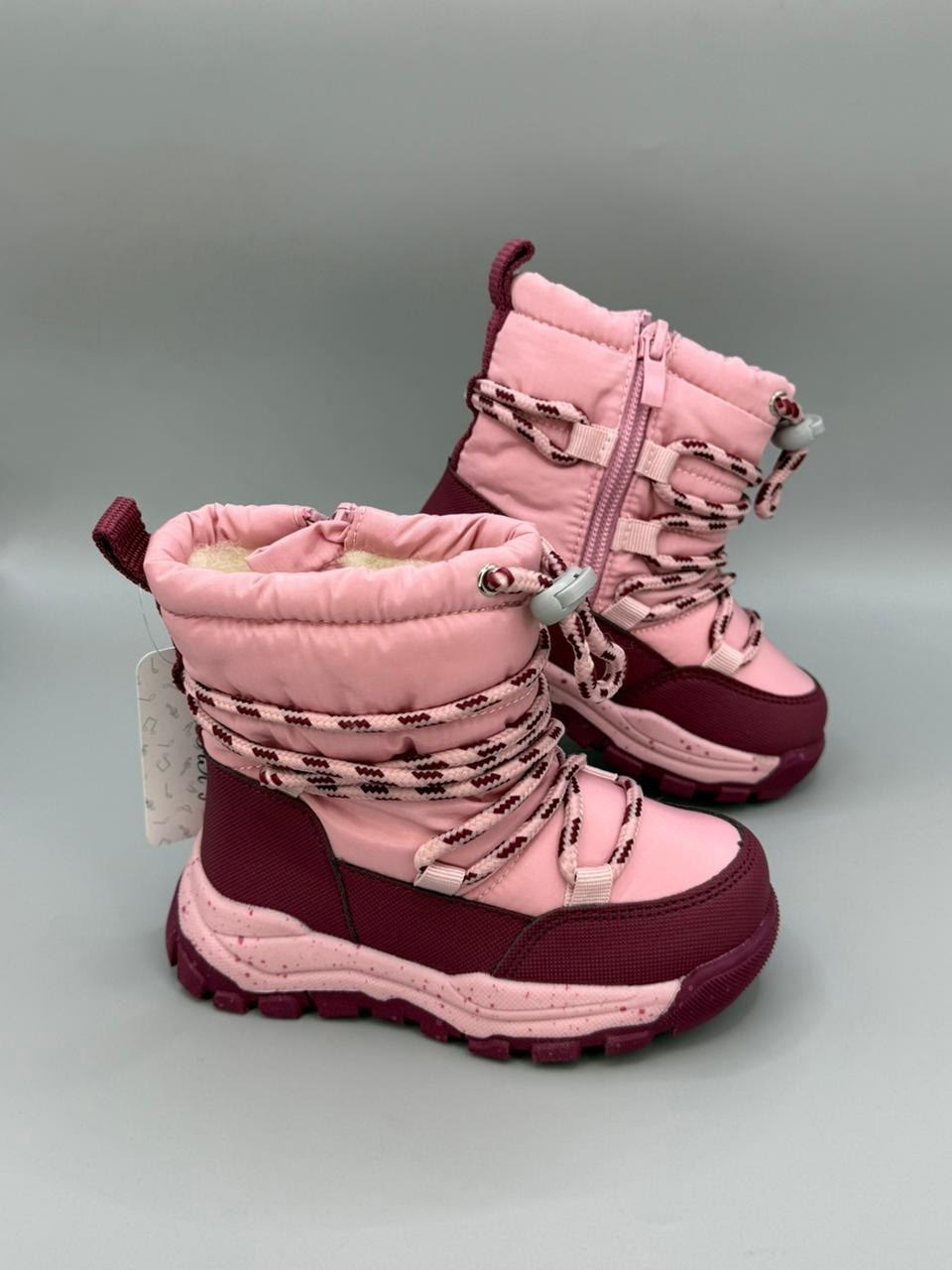детская зимняя ,дутики зимние детские,зимние сапоги-дутики для девочки tombi розового цвета,зимние сапожки для девочки,детские дутики