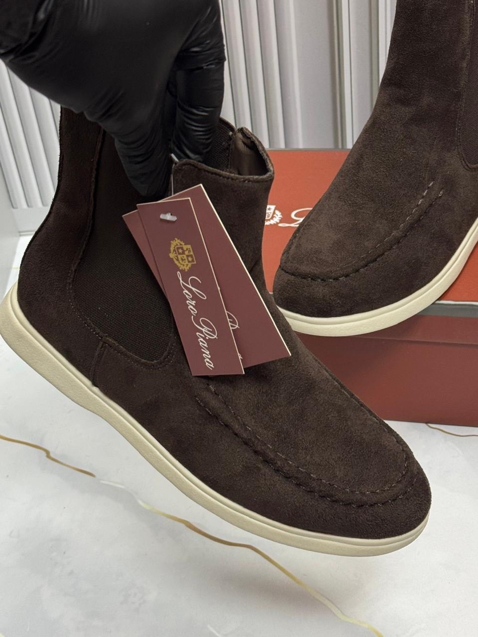 замшевые ботинки,loro piana ботинки,,мужские челси gant(creek 19653940) коричневые,челси замшевые loro piana premium shoes