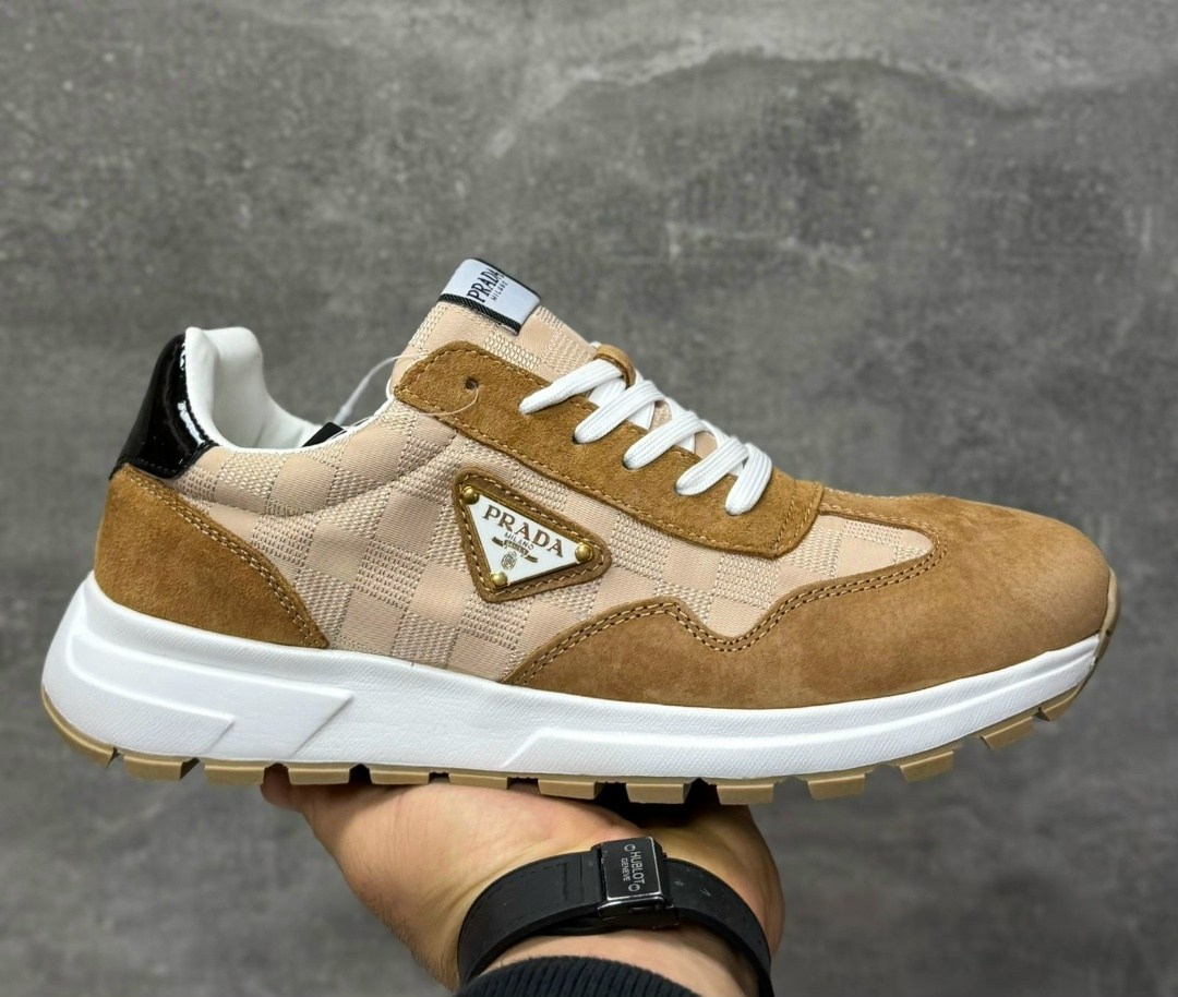 кроссовки prada,,мужские кроссовки prada,комбинированные кроссовки prada,кроссовки замшевые