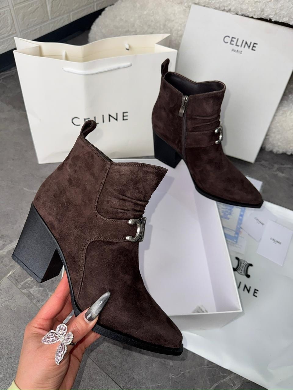 ,сапоги celine,ботинки celine, женская,женские полусапожки