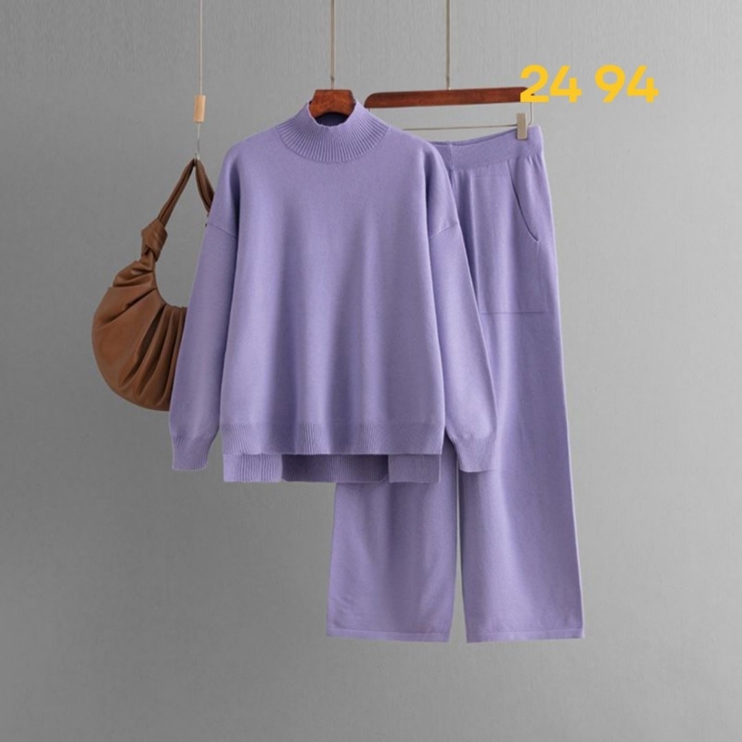 трикотажные костюмы,повседневный вязаный костюм,комплект свитер,трикотажный костюм с брюками теплый вязаный,костюм повседневный