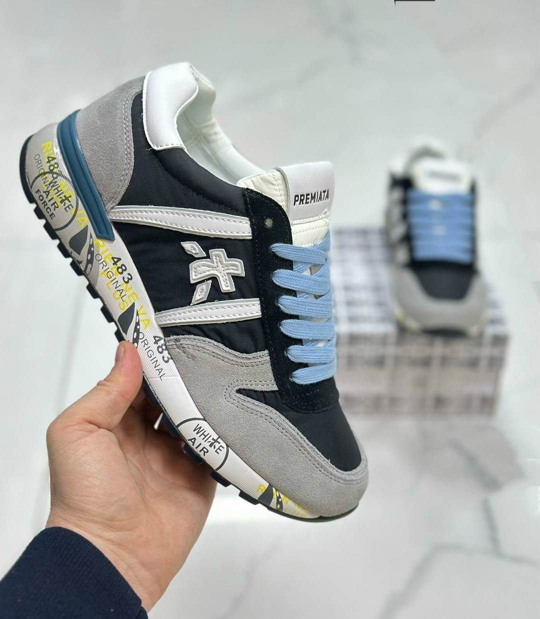 кроссовки premiata,кроссовки premiata мужские,,премиата кроссовки,комбинированные кроссовки premiata