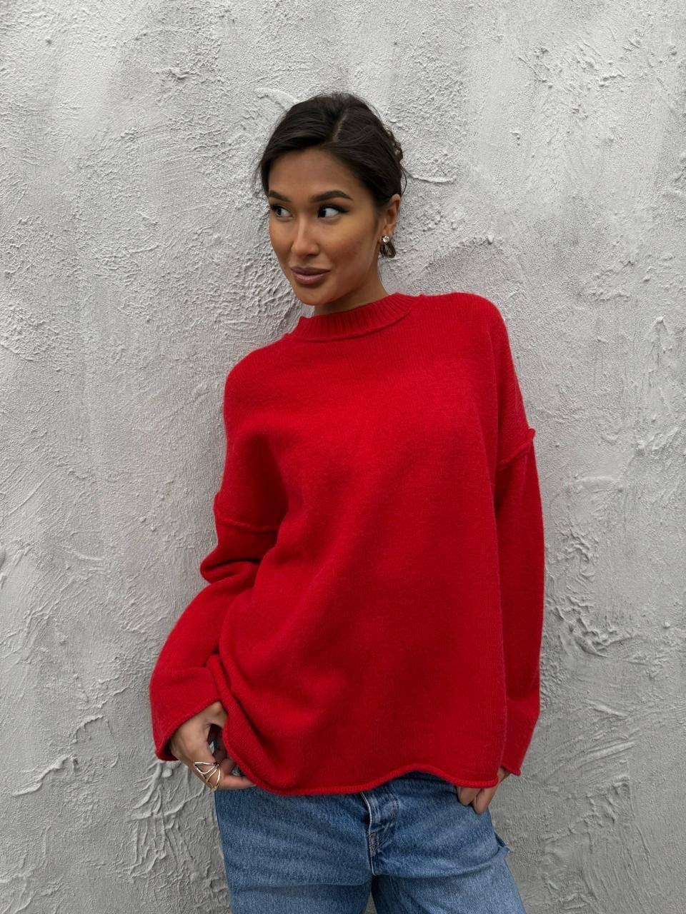 вязаный свитер оверсайз джемпер теплый,женская кофта,свитер,черный свитер оверсайз,свитера вязаные