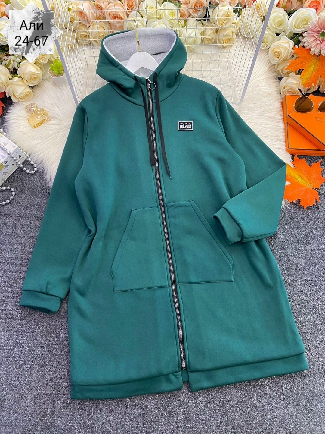 толстовка зеленая,толстовка женская,толстовка из футера с начесом,костюм на флисе,толстовка