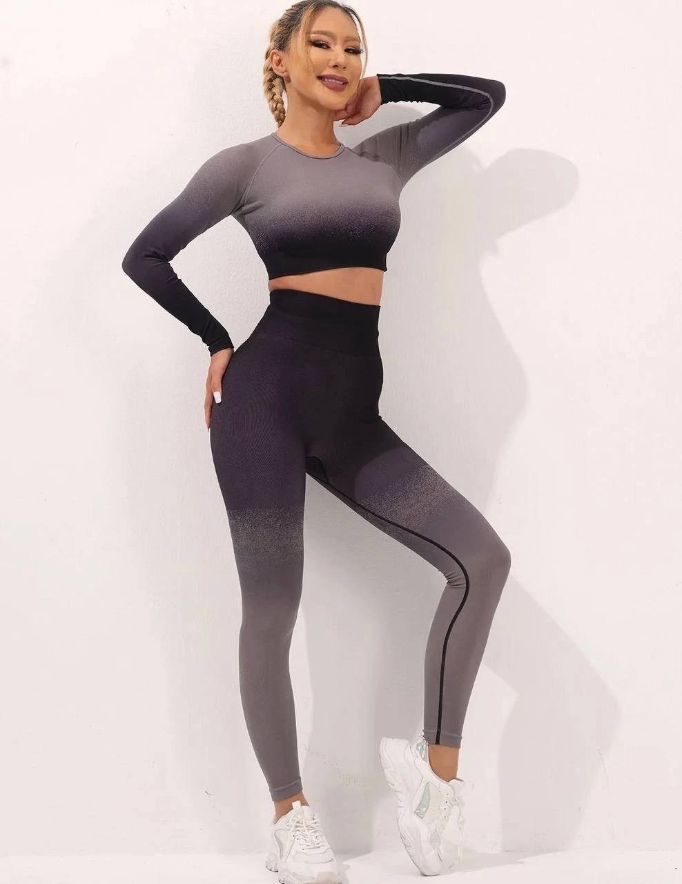 костюм для фитнеса омбре,костюм для фитнеса,костюм для тренировок,одежда для фитнеса,женский костюм для фитнеса