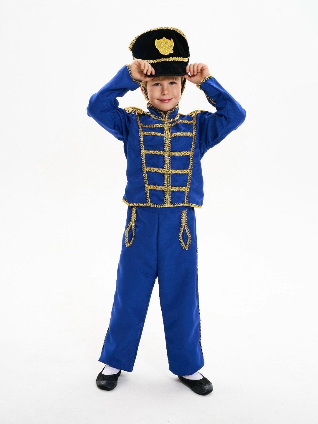 карнавалия гусар костюм,детский костюм гусар с саблей синий,костюм карнавальный гусар,костюм гусара для мальчика,костюм гусар с саблей (синий)