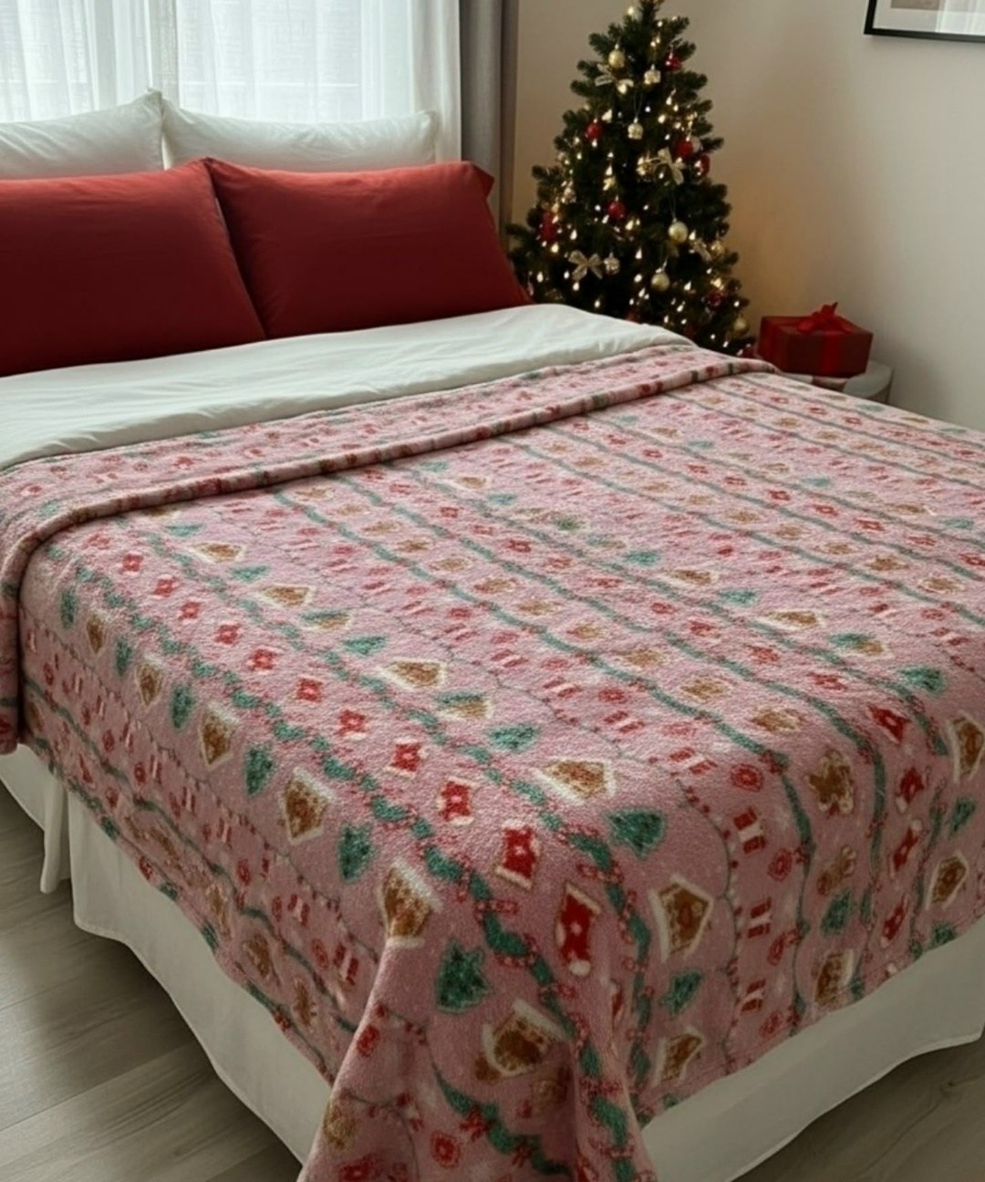 ткань новогодняя,бумага упаковочная новогодняя,новогодняя бумага,ткань с новогодним принтом,рогожка новогодняя