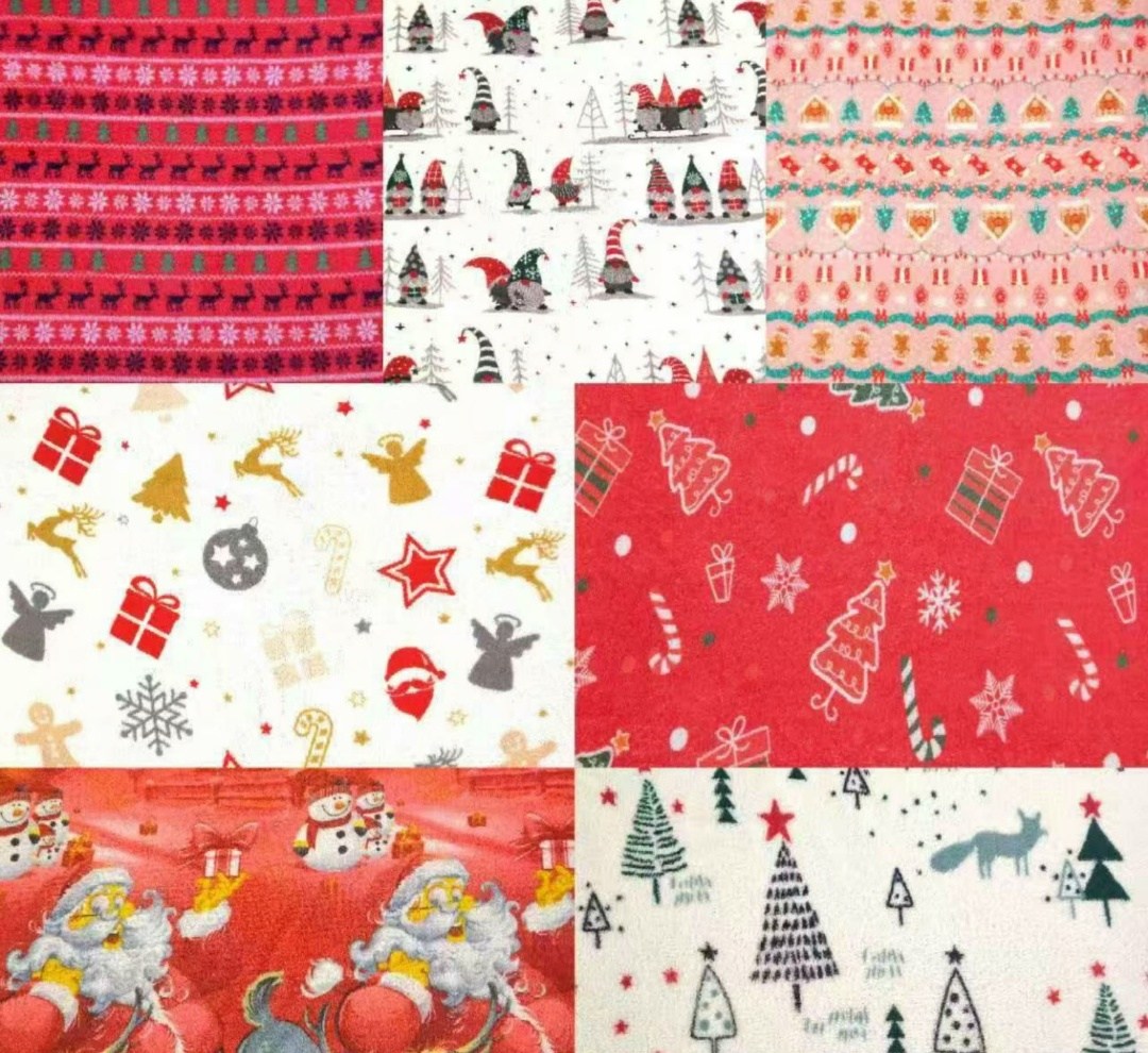 ткань новогодняя,бумага упаковочная новогодняя,новогодняя бумага,ткань с новогодним принтом,рогожка новогодняя