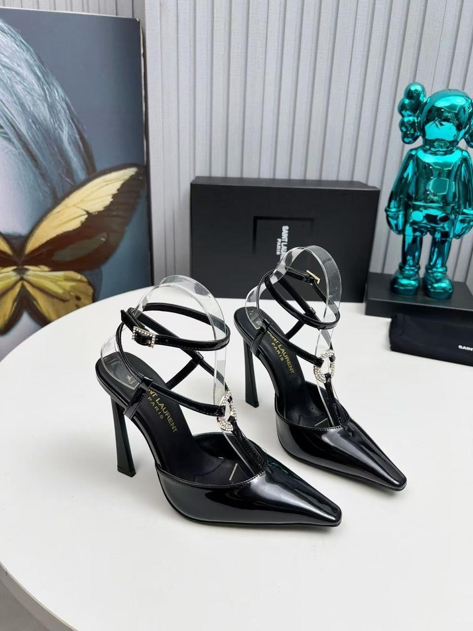 туфли saint laurent черный,saint laurent туфли,,yves saint laurent туфли,босоножки модные