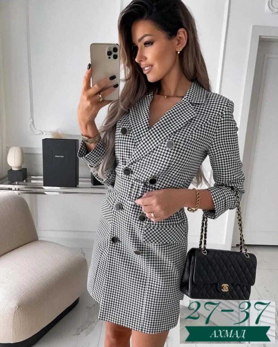 пиджак платье женский,платье пиджак,платье пиджак гусиная лапка,платье женская,платье в клетку