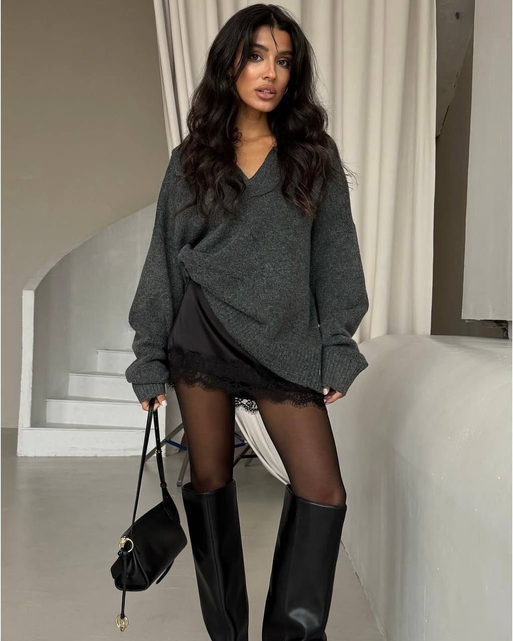 платье свитер оверсайз,вязаное платье свитер,модный свитер,платье свитер,платье вязаное женское