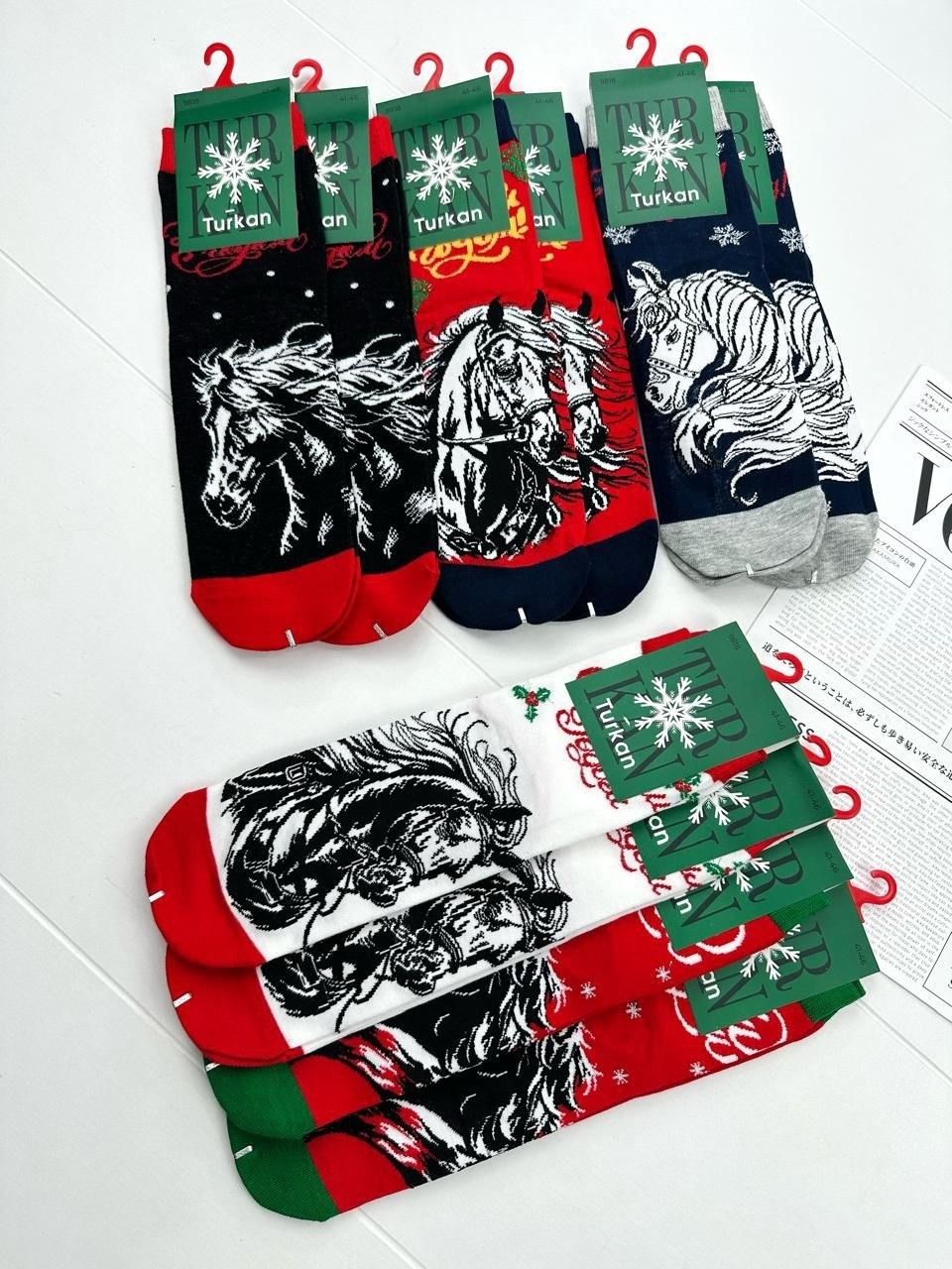 носки новогодние с принтом набор turkan,новогодние носки с принтом мужские подарочный набор 3 пары turkan,носки мужские с принтом новый год turkan 9813,носки мужские новогодние комплект 3 пары 41-46 р