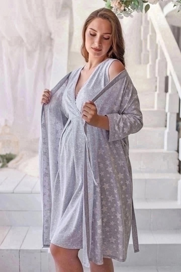 халат с сорочкой для беременных и кормящих в роддом,халат с сорочкой для беременных и кормящих в роддом fanmood 284217660,халат и сорочка для беременных и кормящих,халат и сорочка для беременных,сороч