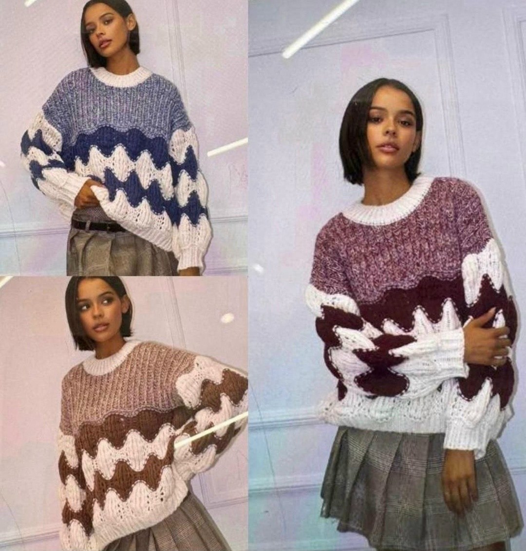 вязаные свитера,свитер,модный свитер,вязаные свитера женские,свитер свободного кроя